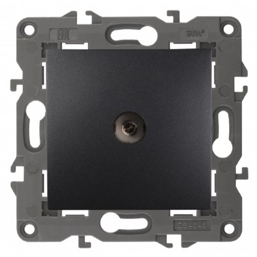 Розетка TV Оконечная без рамки Эра Elegance 1-м. антрацит фото Розетка TV Оконечная без рамки Эра Elegance 1-м. антрацит картинка